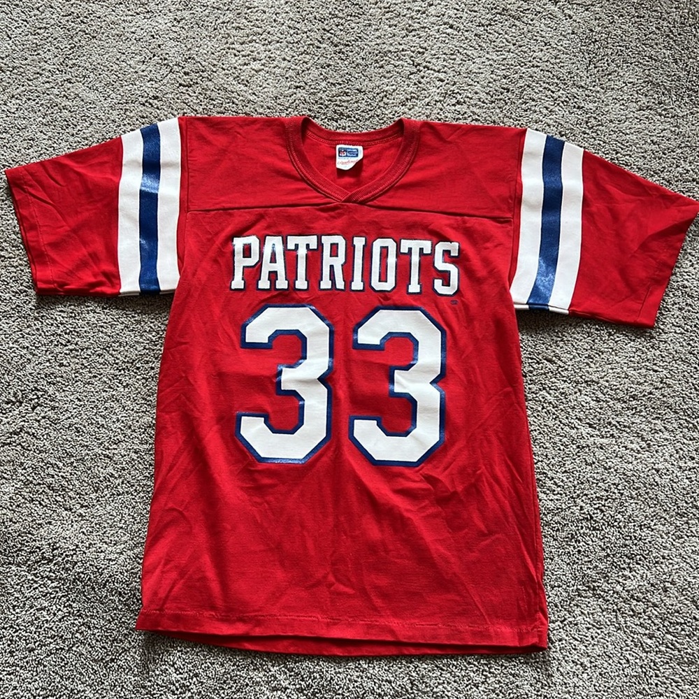 Vintage Rawlings New England Patriots #33 Jersey Medium 38-40 Single Stitch